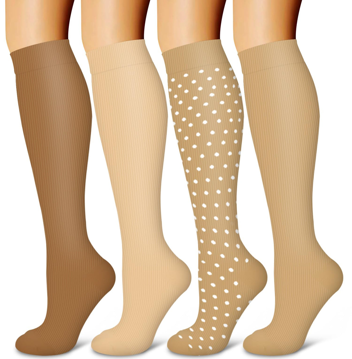Laite Hebe 4 Pairs-Compression Socks for Women&Men Circulation-Best Support for Nurses,Running,Athletic Jansha Store