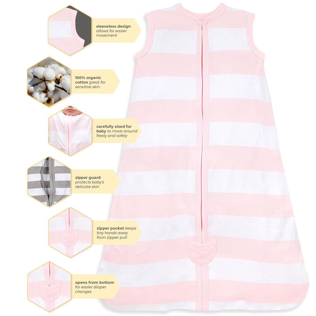Burt's Bees Baby Infant Wearable Blanket, Organic Cotton Unisex Beekeeper - Light Weight 0.5 TOG or Medium Weight 1.5 TOG Jansha Store