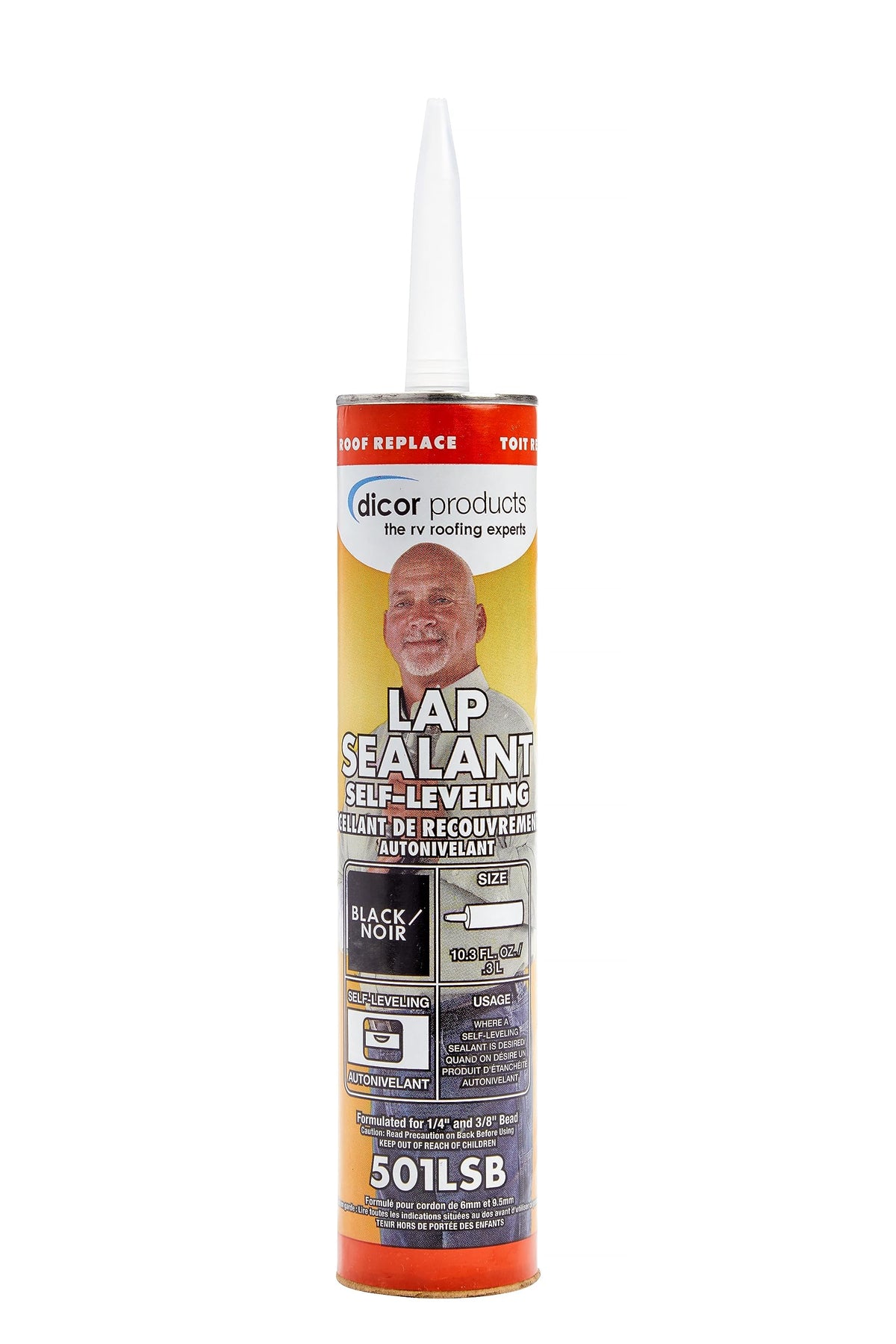 Dicor 501LSW-1 Self-Leveling Lap Sealant, White, 10.3 Oz, RV Roofing Jansha Store