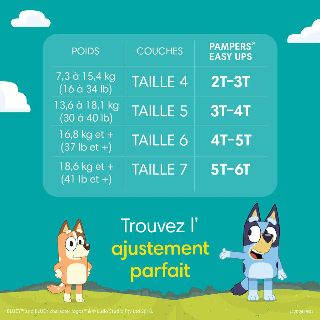 Easy Ups Girls & Boys Potty Training Pants, Size 7 (5T-6T), 84 Count, Bluey Absorbent Pull Up Training Underwear, Up to 100% Leakproof Day and Night, Hypoallergenic Jansha Store