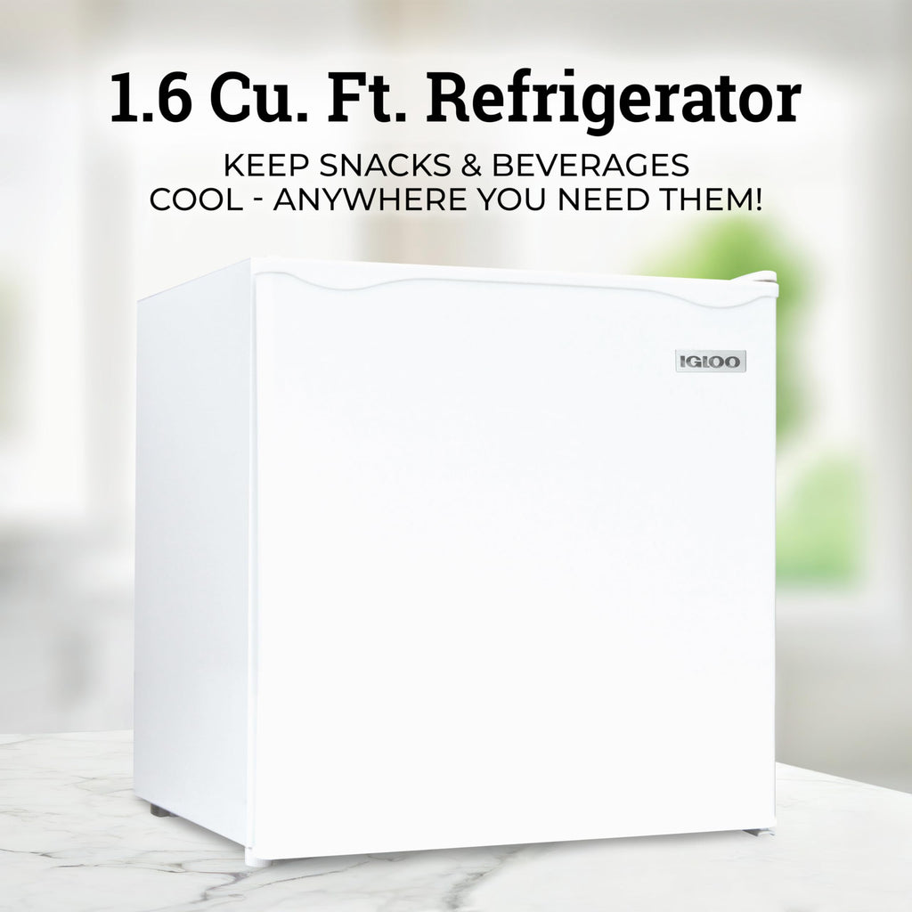 Igloo 3.2 Cu.Ft. Mini Fridge with Freezer - Single Door Compact Refrigerator with Glass Shelves for Homes, Dorms & Offices- Keep Snacks, Drinks & Frozen Foods Cool with Temperature Control Mini Fridge Jansha Store