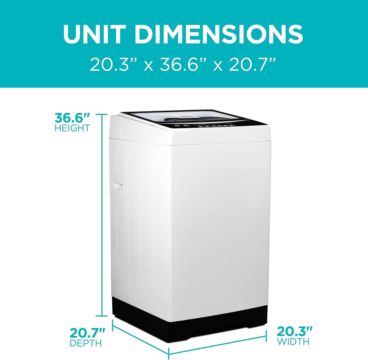 BLACK+DECKER 1.7 Cu. Ft. Portable Washer, 11 lb. Capacity, BPWM16W, White Jansha Store