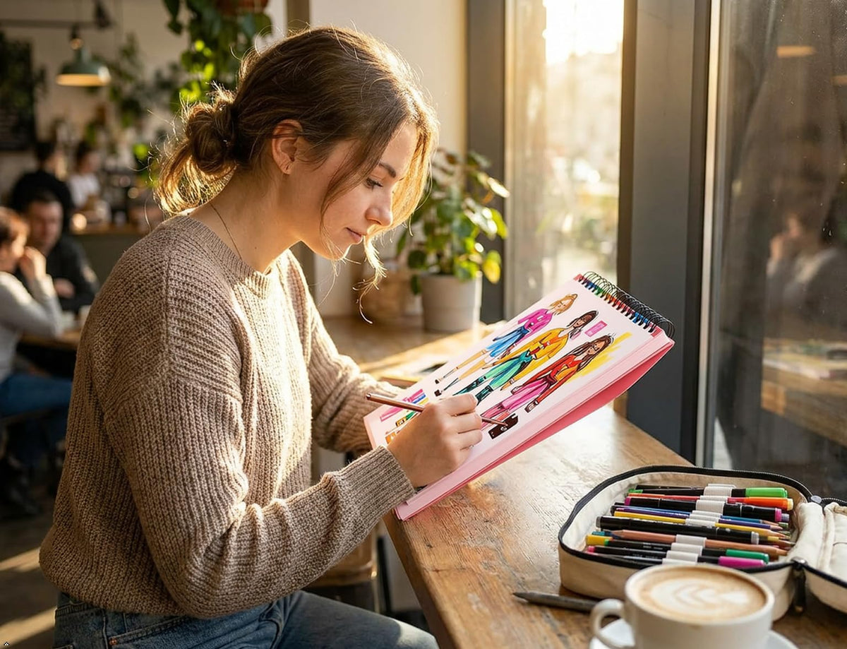 Soucolor Sketch Book 9" x 12", 100 Sheets Kids Art Sketchbook Drawing Pad Jansha Store