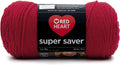 Red Heart Super Saver Yarn for Crocheting & Knitting, Cherry Red, Single Jansha Store