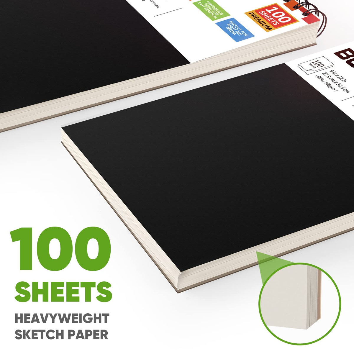 Soucolor Sketch Book 9" x 12", 100 Sheets Kids Art Sketchbook Drawing Pad Jansha Store