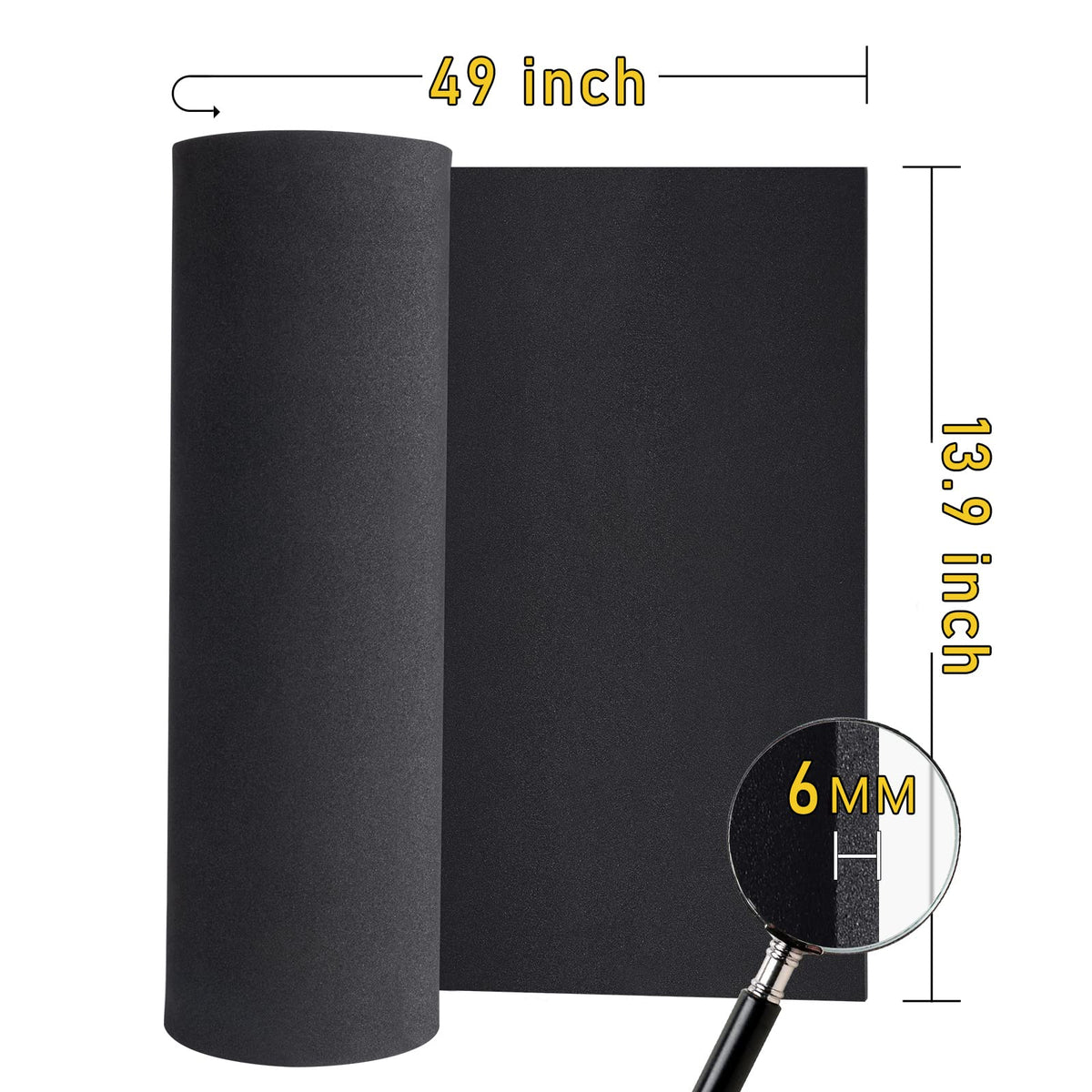 3-Pack 2mm Thick Black Eva Foam Cosplay Sheets roll, 13.5" x 49" Premium eva Craft Foam for Cosplay Costume by MEARCOOH Jansha Store
