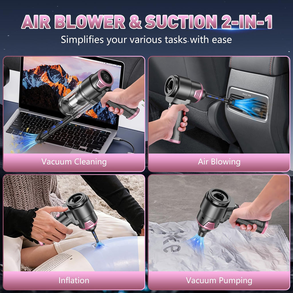 KMM Handheld Car Vacuum Cleaner, Hand Held Vacuum & Air Duster Jansha Store