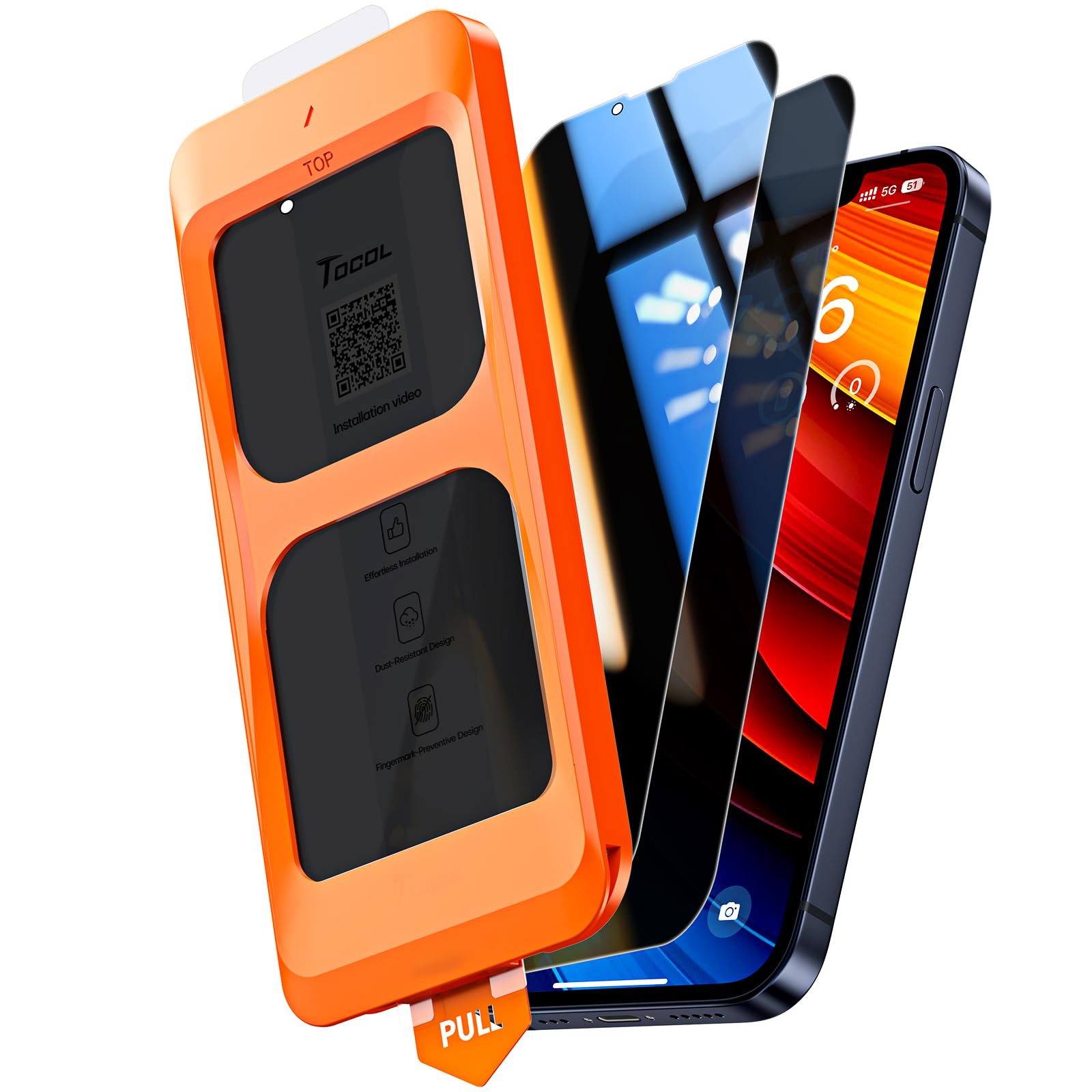 TOCOL for iPhone 17 Pro Max Screen Protector, Easy Installation Jansha Store
