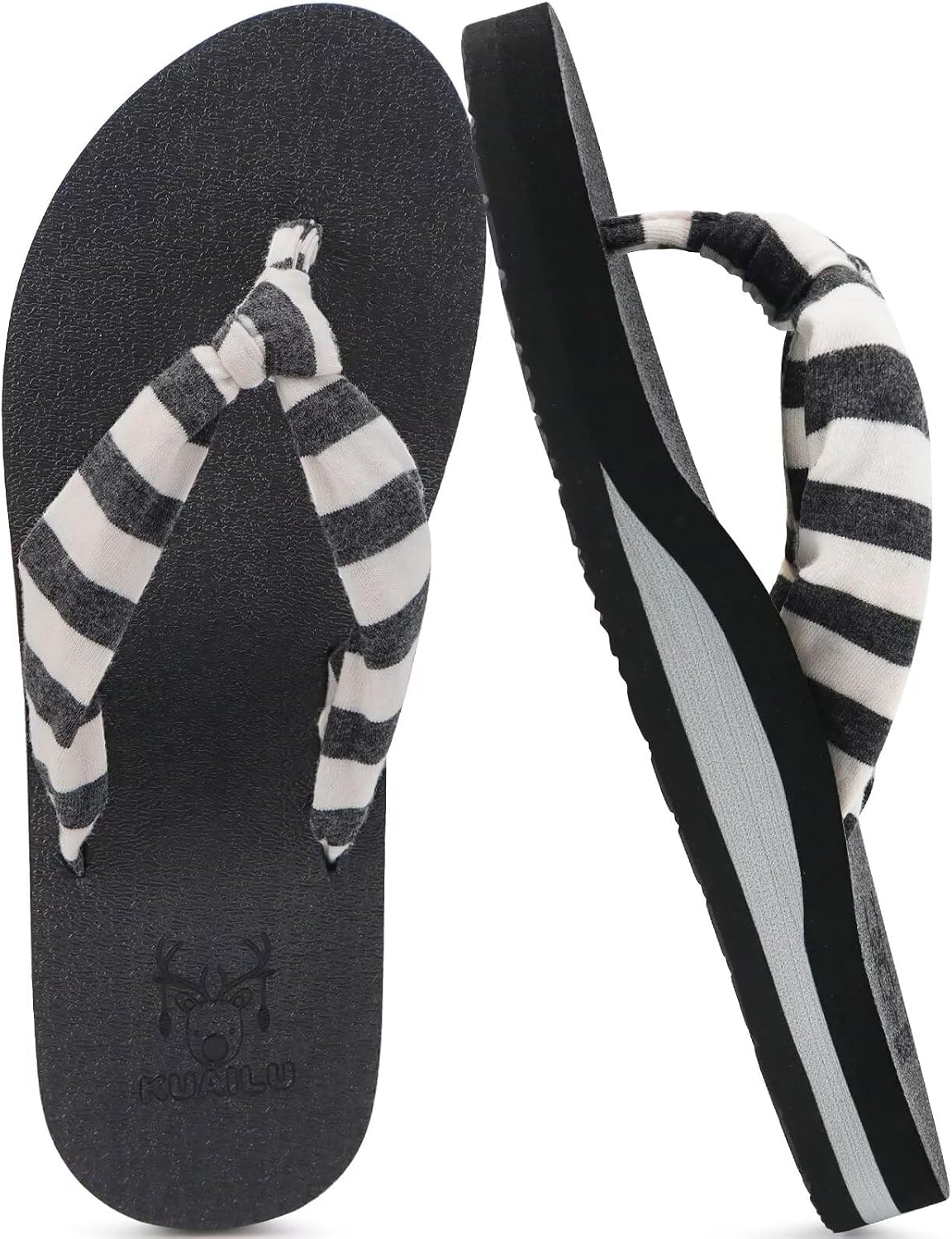 KuaiLu Flip Flops for Women with Arch Support Summer Beach Thong Sandals Jansha Store
