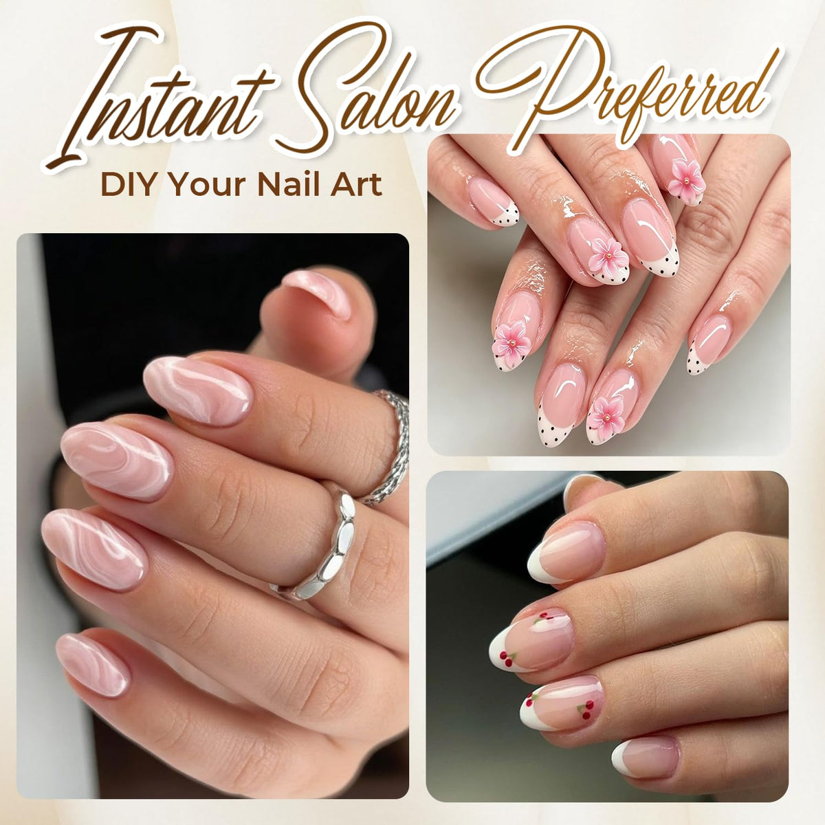 UNA GELLA Short Almond Nail Tips 504PCS Short Fake Nails Soft Press Ons Jansha Store