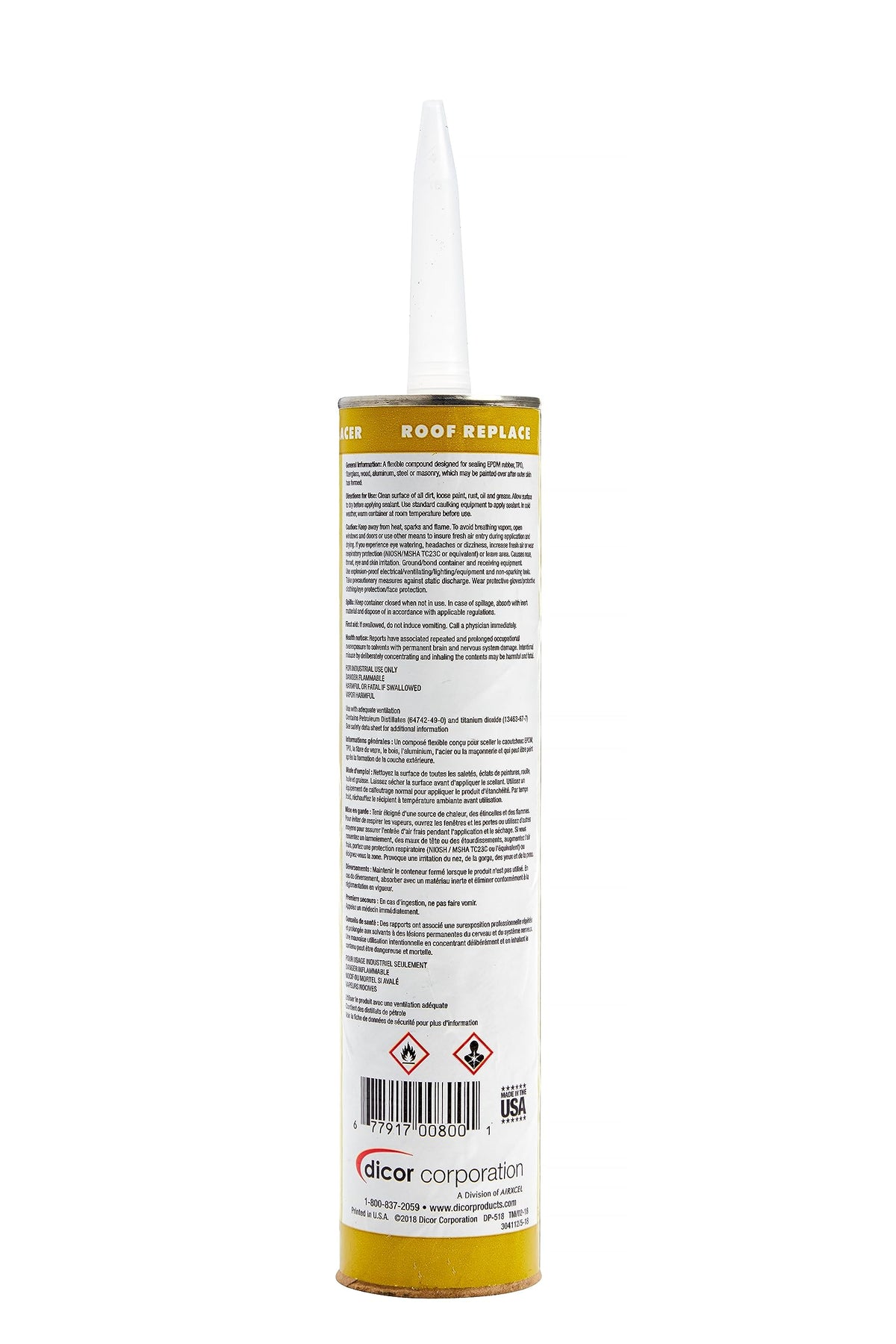 Dicor 501LSW-1 Self-Leveling Lap Sealant, White, 10.3 Oz, RV Roofing Jansha Store