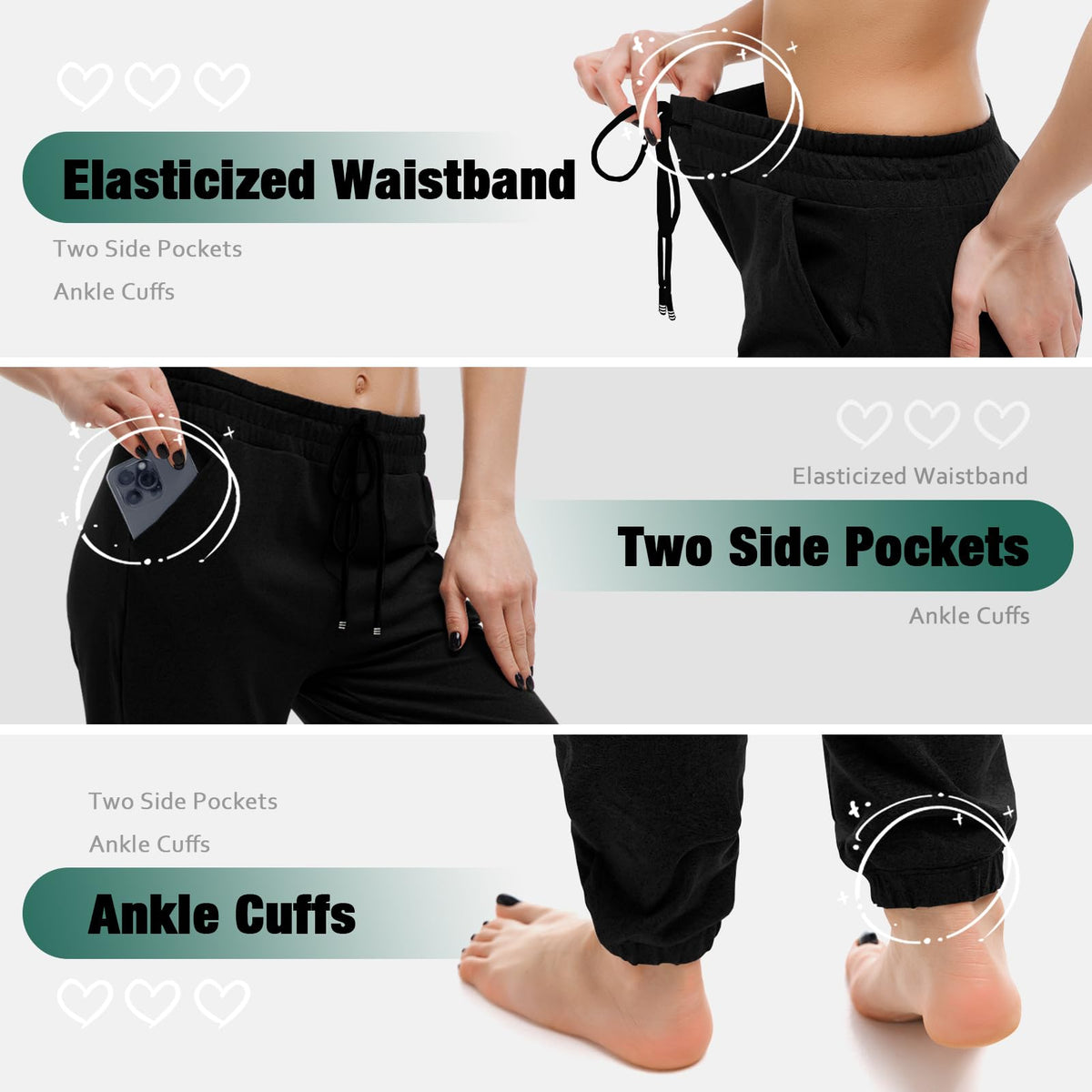 Walifrey Joggers with Pockets, Drawstring Sweatpants Women Jansha Store