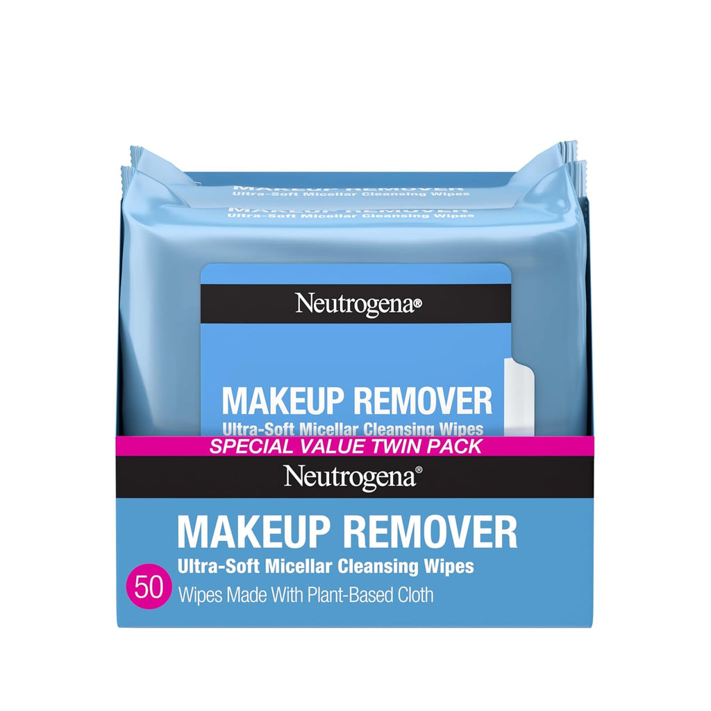 Neutrogena Makeup Remover Micellar Wipes, 2 Pack of 25 Ct Jansha Store