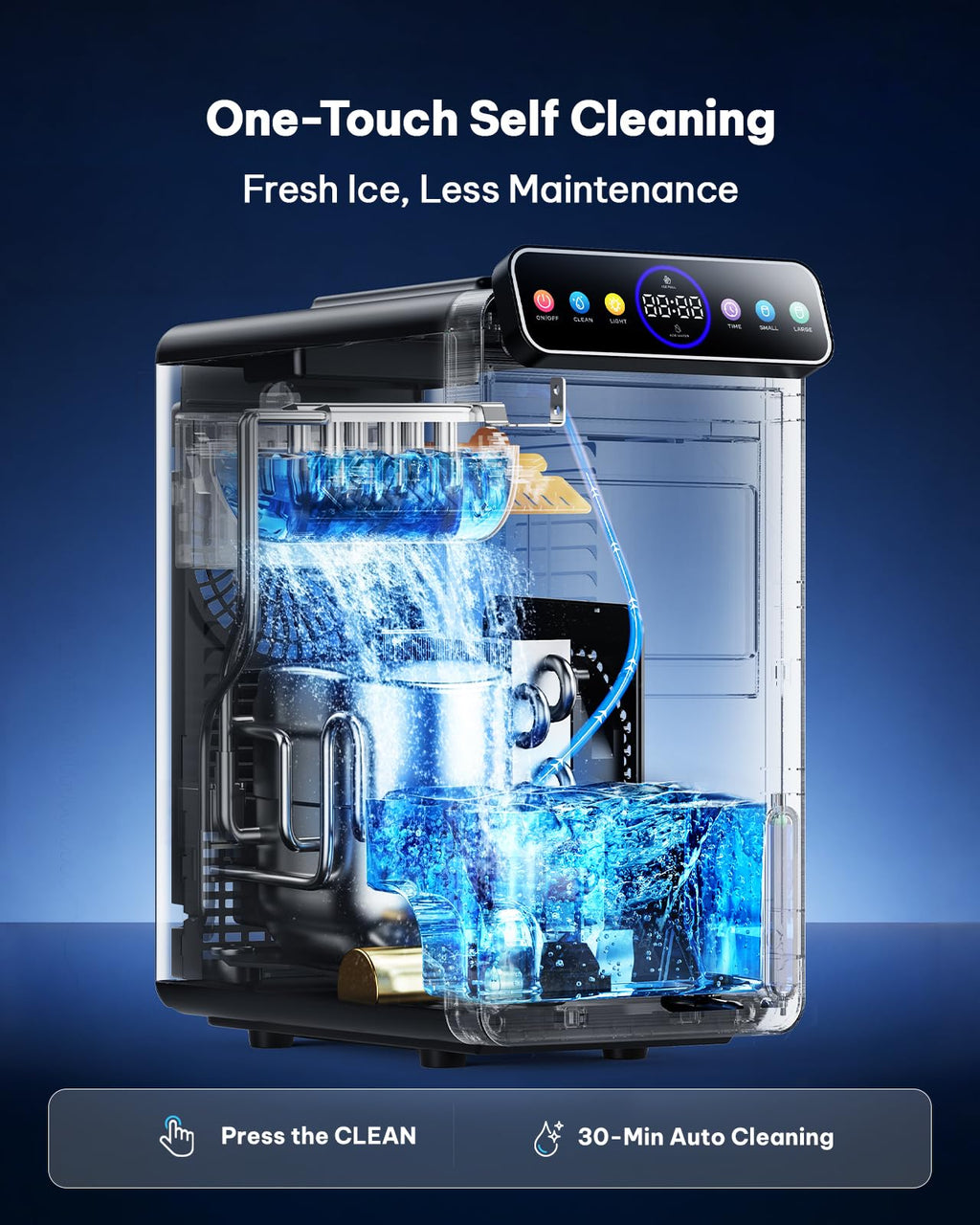 Silonn Ice Maker Countertop, Portable Ice Machine with Carry Handle, Self-Cleaning Ice Makers with Basket and Scoop, 9 Cubes in 6 Mins, 26 lbs per Day, Ideal for Home, Kitchen, Camping, RV Jansha Store