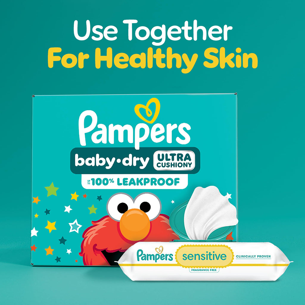 Pampers Baby Dry Ultra Cushiony Diapers, Size 3 (13-26 lbs), 104 Count, Up to 100% Leakproof (Packaging May Vary) Jansha Store