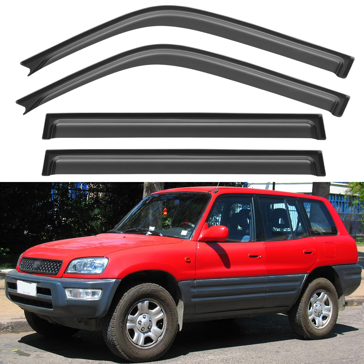Window Visors Rain Guards for 2015-2026 Ford F150 Crew/SuperCrew Cab Jansha Store