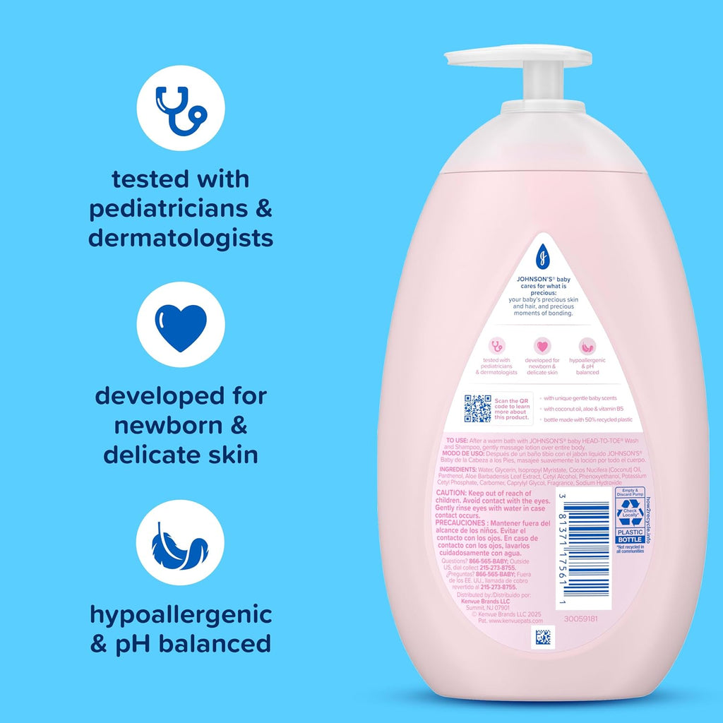 Johnson's Baby Lotion with Coconut Oil, 27.1 fl. oz Jansha Store