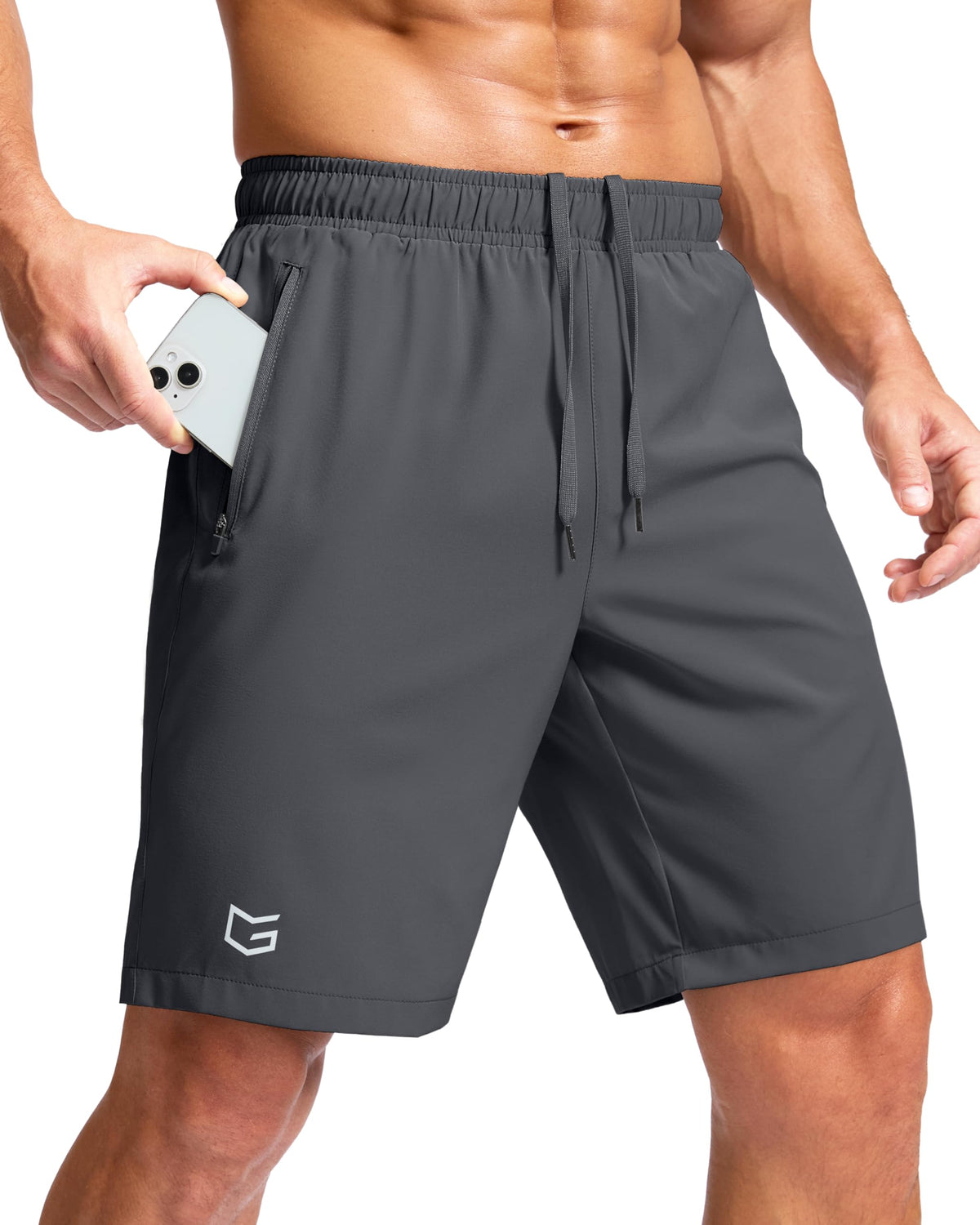 G Gradual Men's Athletic Running Shorts with 2 Zipper Pockets 7"/ 5"/ 9" Jansha Store