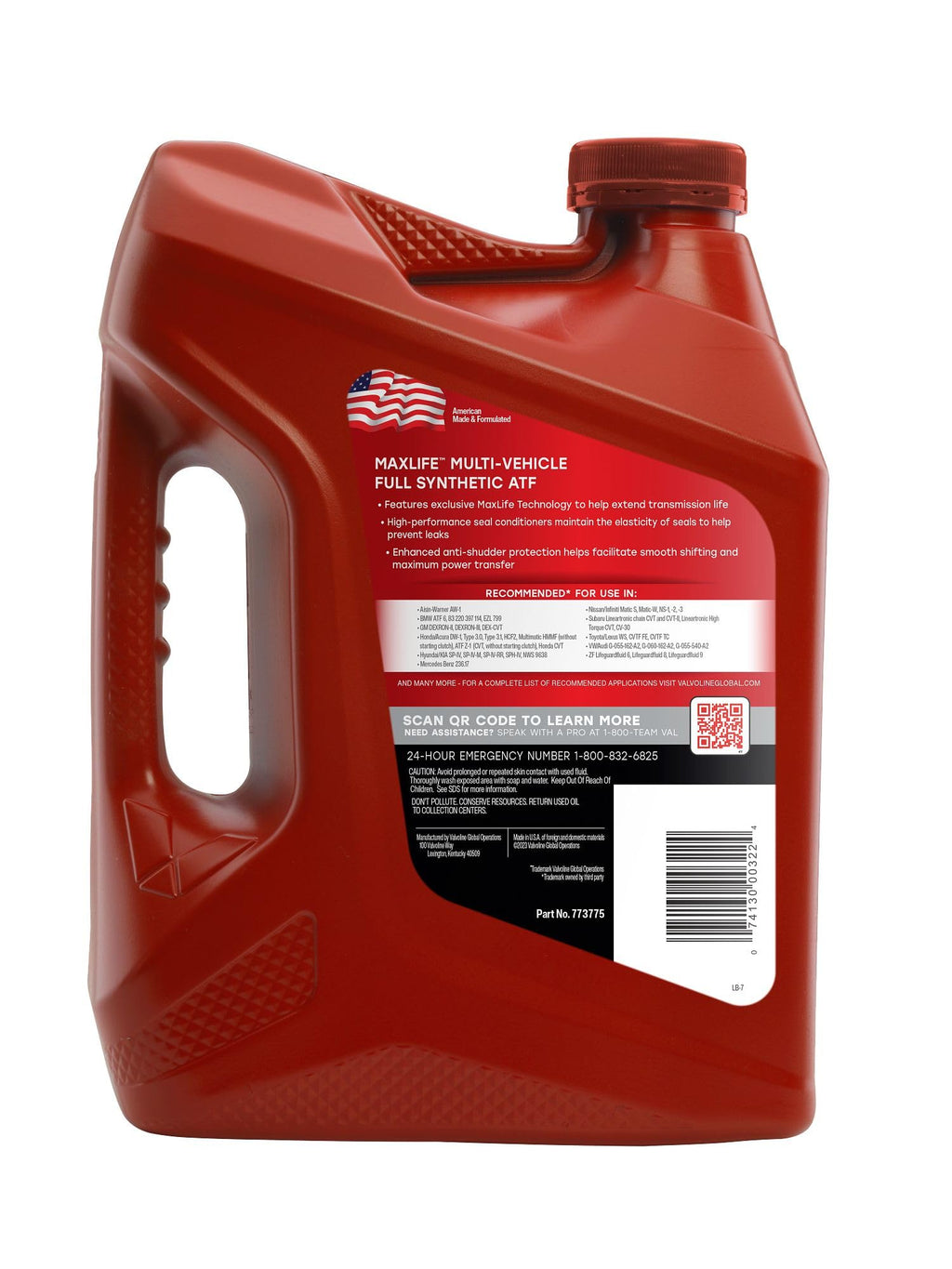 Valvoline MaxLife Multi-Vehicle ATF Full Synthetic Automatic Transmission Fluid 1 Gallon Jansha Store