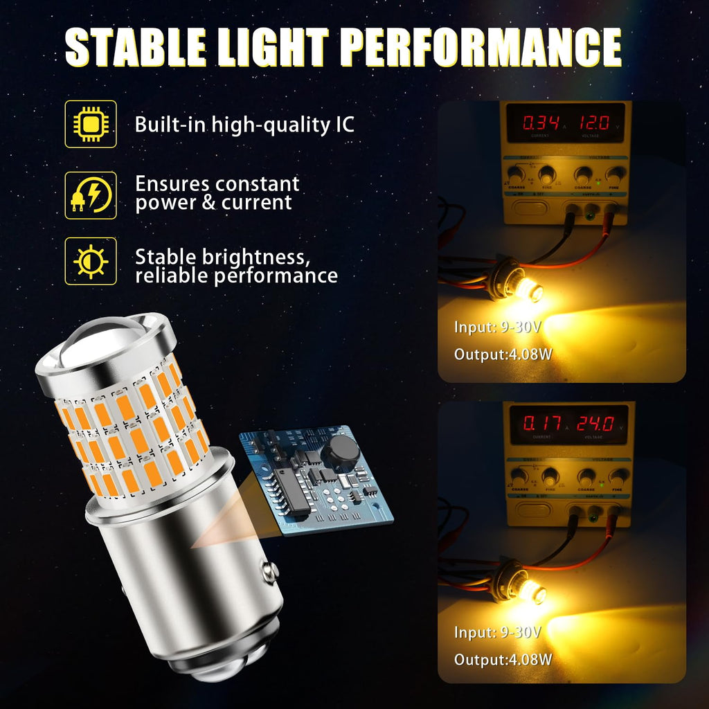 iBrightstar 3157 LED Bulb White, 4157 3156 LED Reverse Light Bulbs Super Bright for Tail Brake Lights Backup Lights Turn Signal Lights, 2 Pack Jansha Store