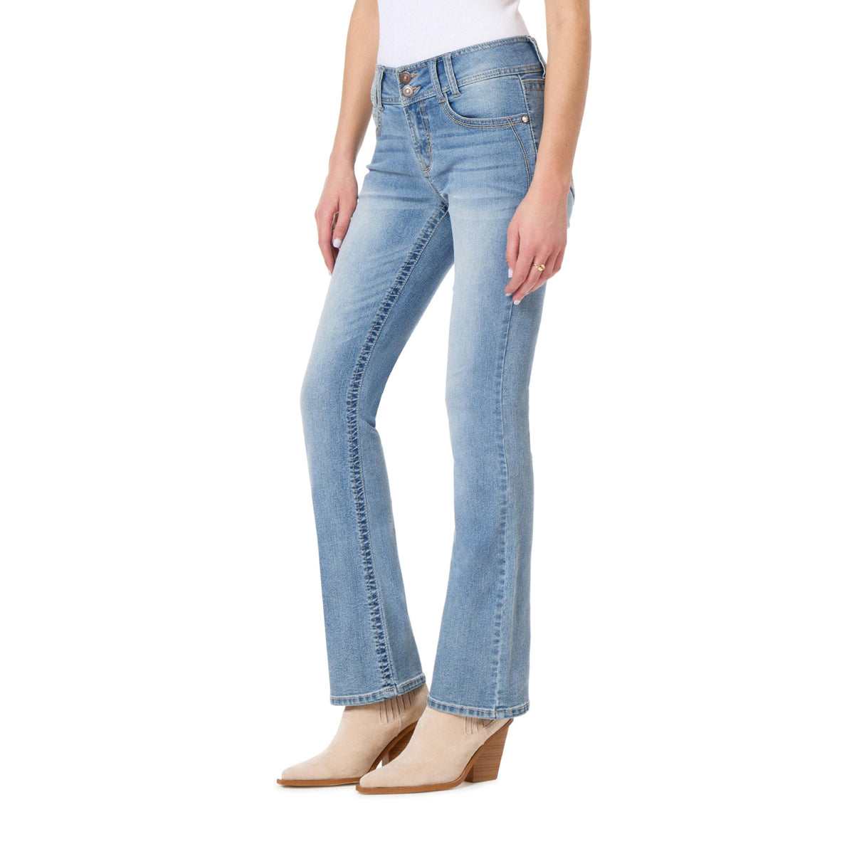 WallFlower Luscious Curvy Bootcut Jeans for Women, Sizes 0-24 Jansha Store