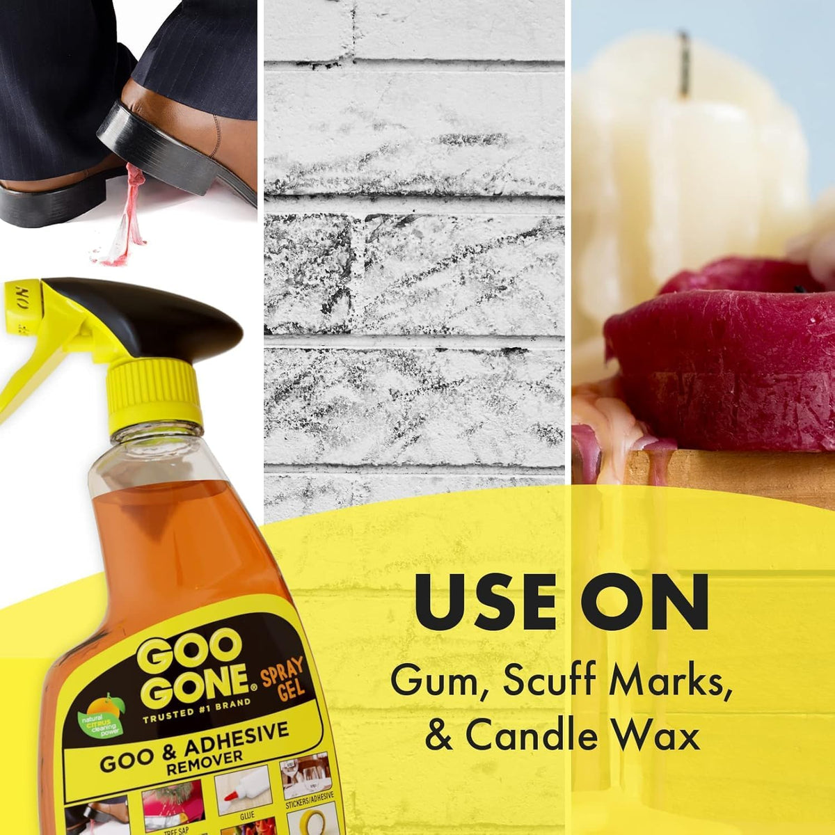 Goo Gone Adhesive Remover Spray Gel 12 Oz with Scraper, Surface Safe Jansha Store
