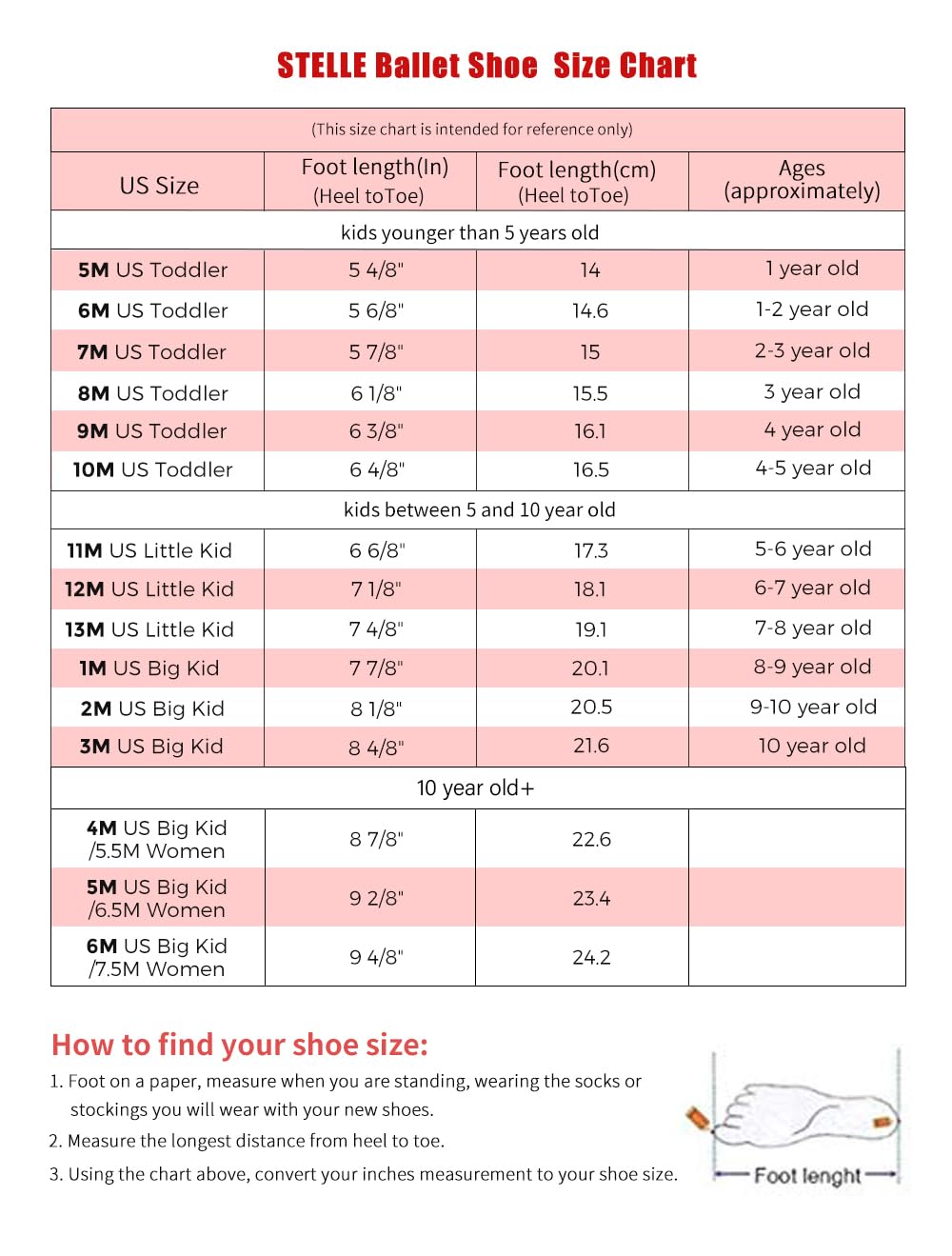 Stelle Ballet Shoes for Girls Toddler Soft Leather Split Sole Jansha Store