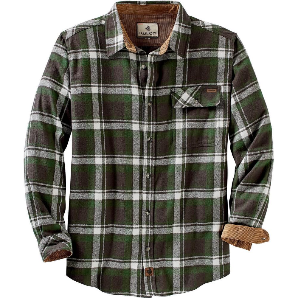 Legendary Whitetails Mens Flannel Long Sleeve Button Down 100% Cotton Shirt Jansha Store