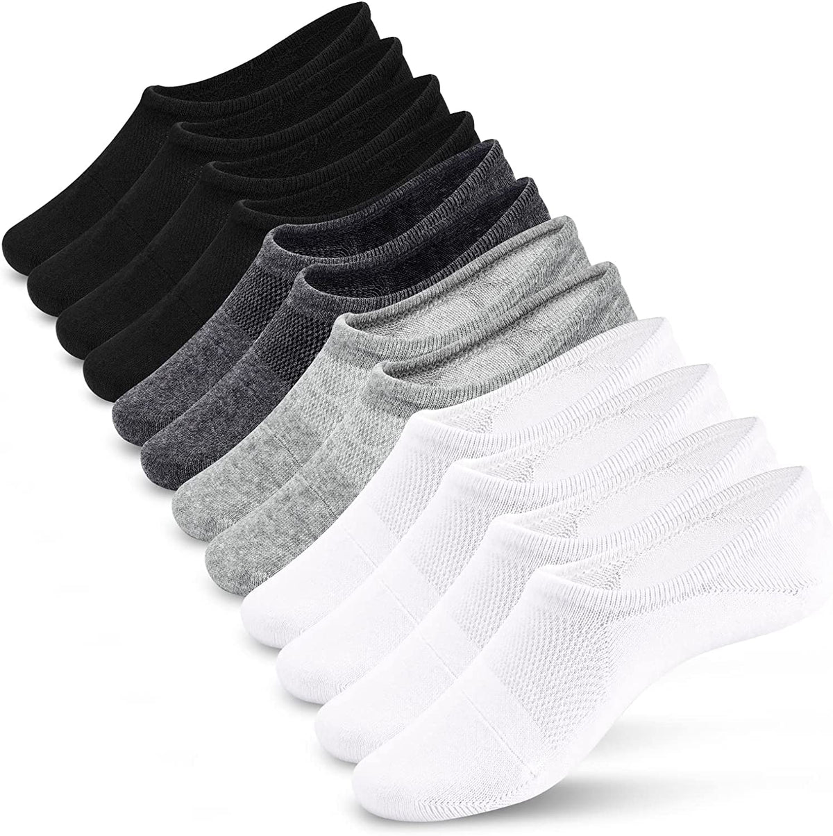IDEGG Women & Men No Show Low Cut Anti‑Slip Casual Sports Running Socks Jansha Store