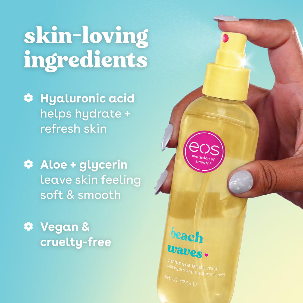 eos Cashmere Body Mist, Toasted Marshmallow, Toasted Vanilla, Sweet Marshmallow, Hair Mist, Body Spray for Women Moisturizing, Hyaluronic Acid, Vanilla Body Spray, Vegan, Cruelty-free, 6 fl oz Jansha Store