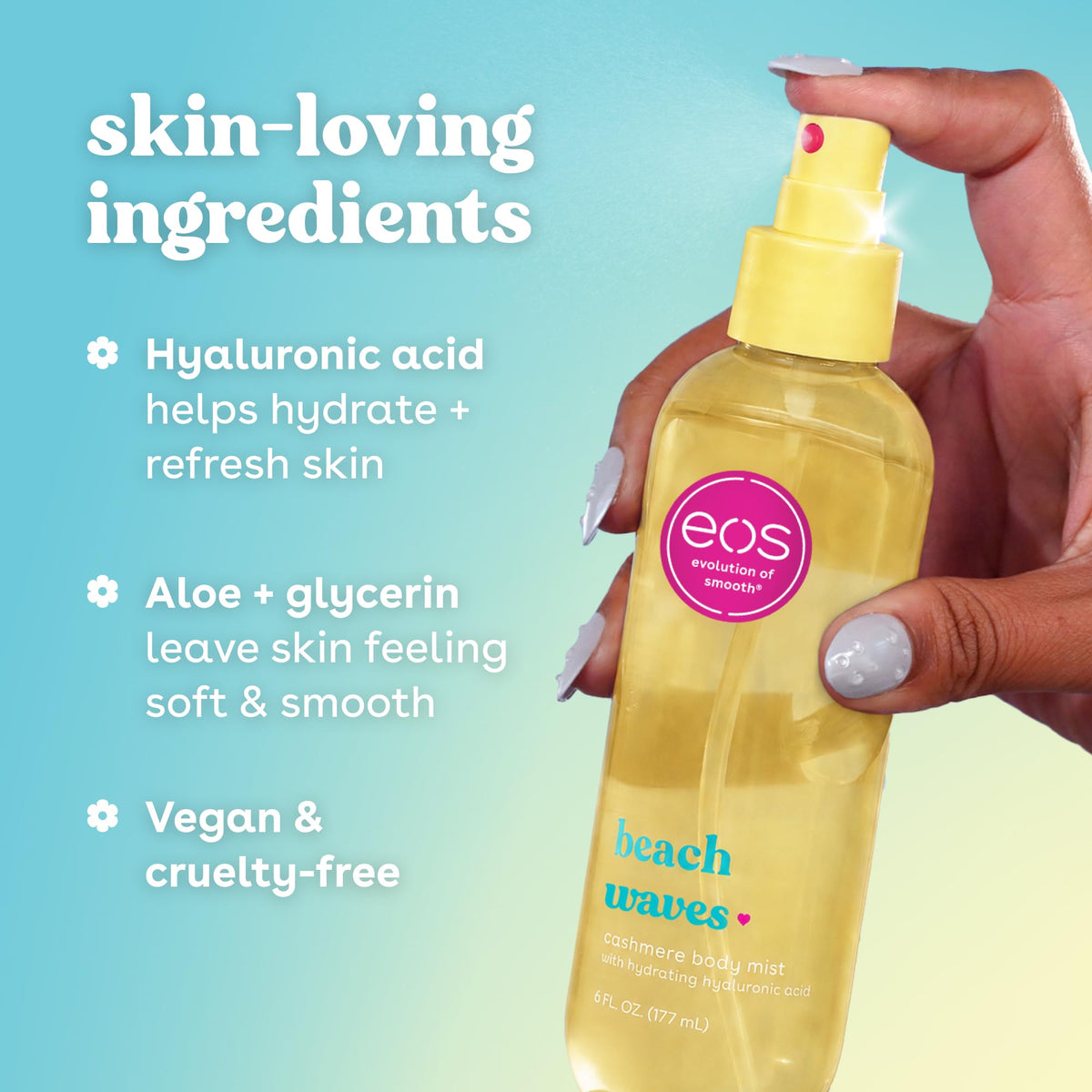 eos Cashmere Body Mist, Toasted Marshmallow, Toasted Vanilla, Sweet Marshmallow, Hair Mist, Body Spray for Women Moisturizing, Hyaluronic Acid, Vanilla Body Spray, Vegan, Cruelty-free, 6 fl oz Jansha Store