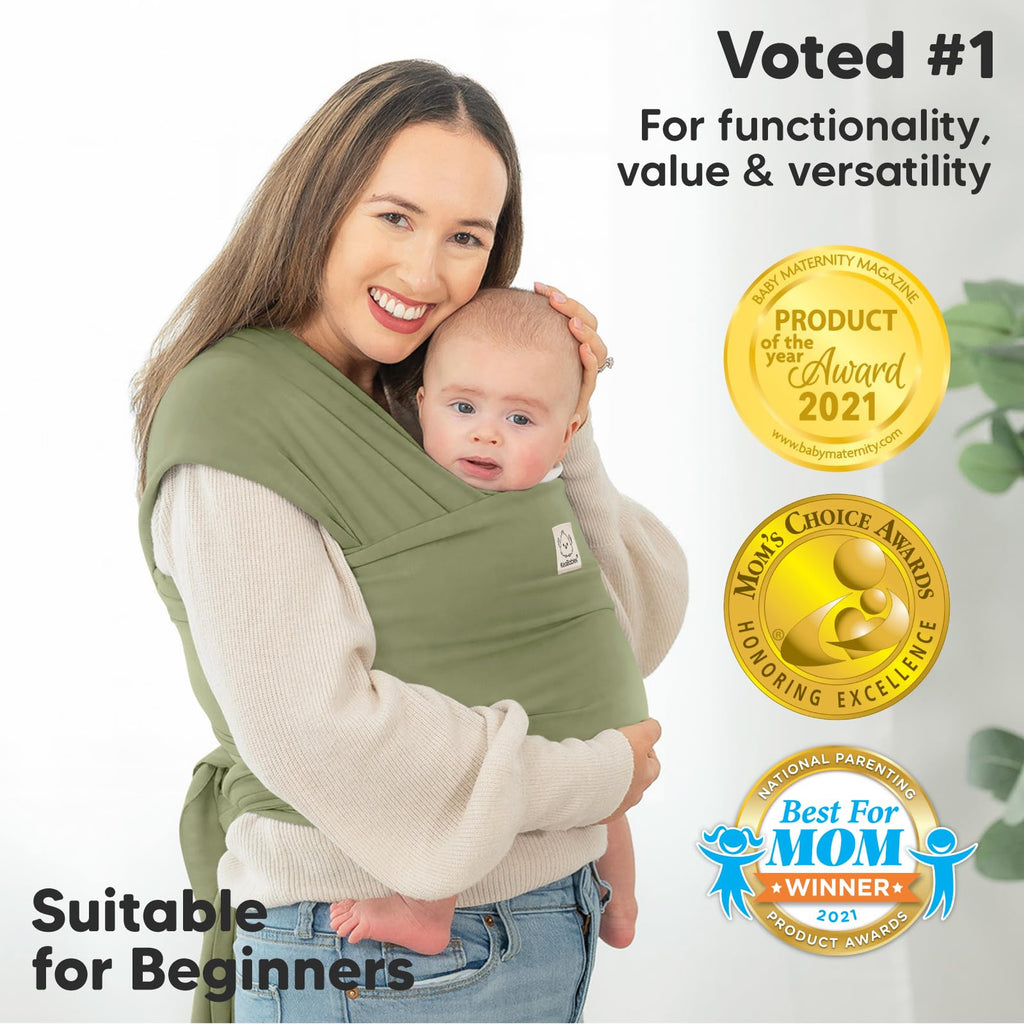 KeaBabies Baby Wrap Carrier, All in 1 Original Baby Carrier, Trendy Black Jansha Store