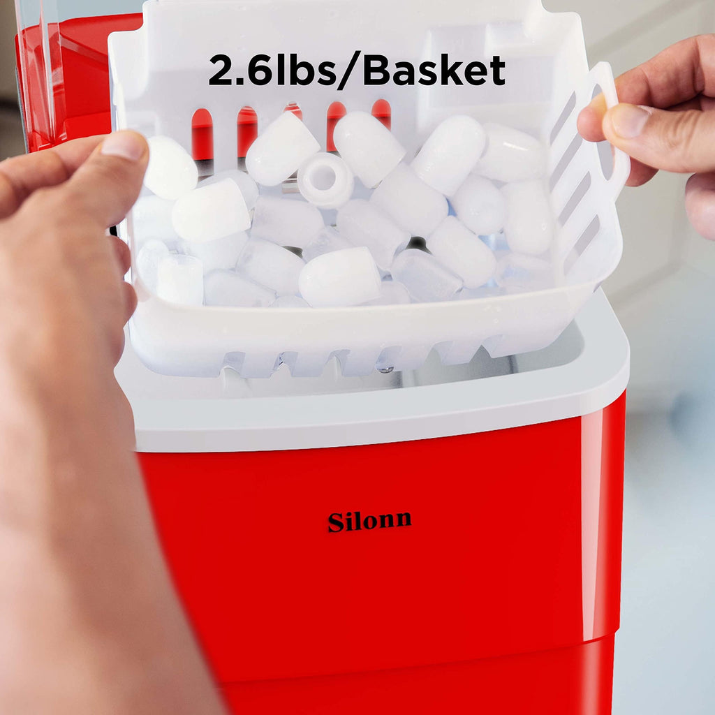 Silonn Nugget Ice Maker, Smart Countertop Ice Machine with APP & Voice Control, Self-Cleaning, 44lbs/24H Soft Chewable Sonic Ice, 3L Tank, for Home Kitchen & Party Jansha Store
