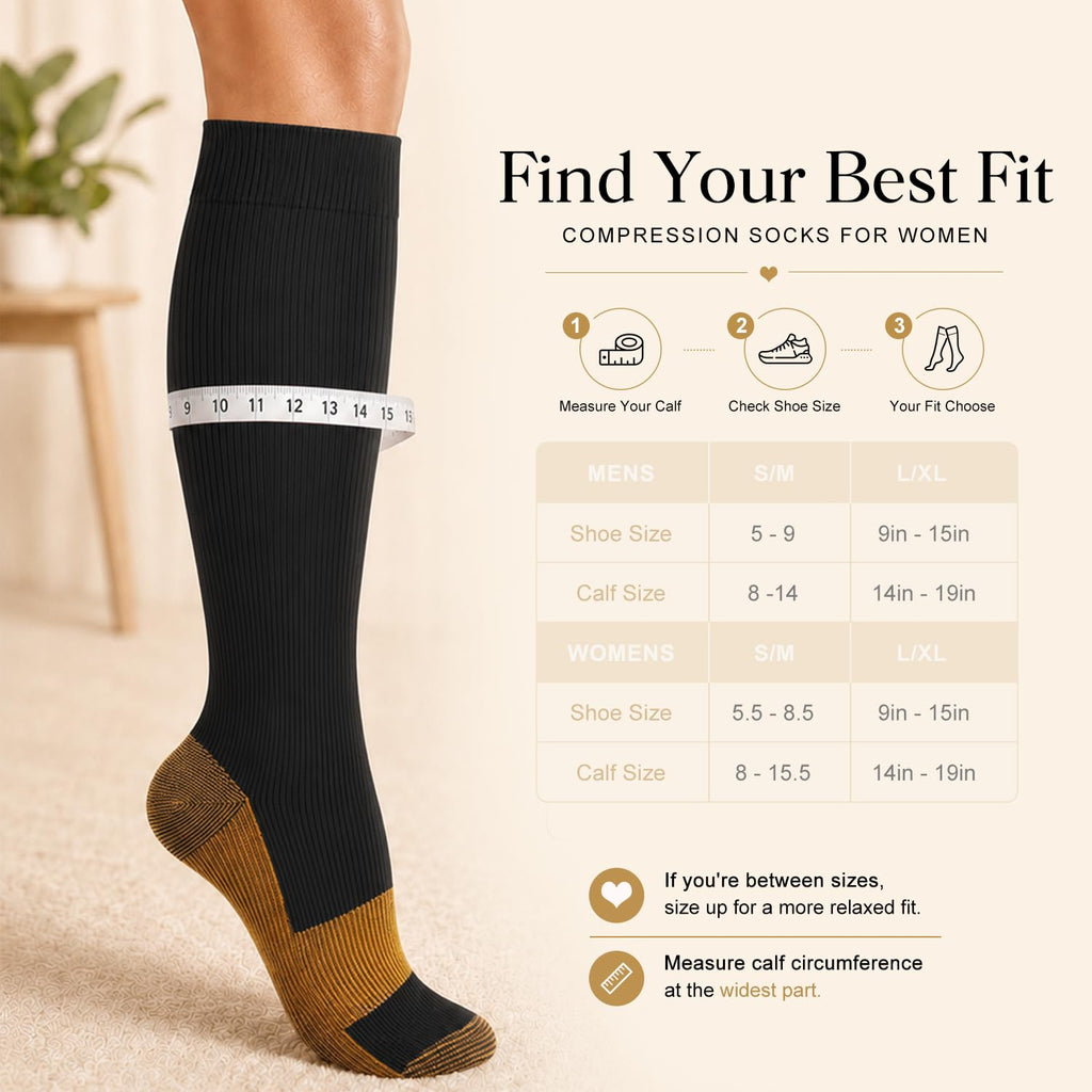 Laite Hebe 4 Pairs-Compression Socks for Women&Men Circulation-Best Support for Nurses,Running,Athletic Jansha Store