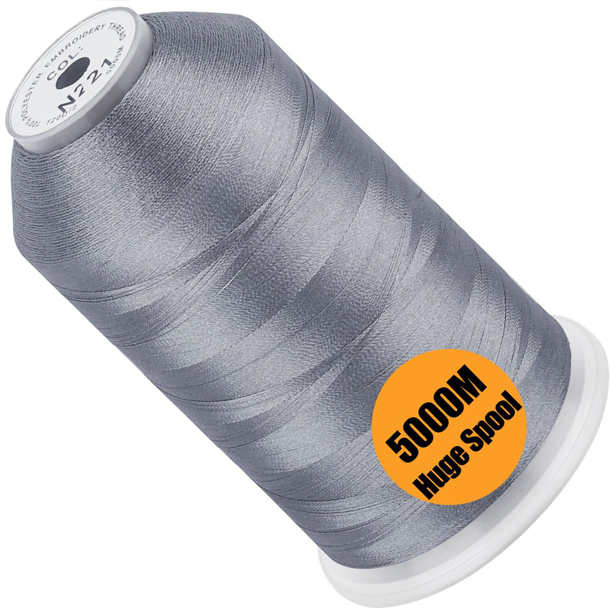 New brothread 5000M Huge Spool Embroidery Machine Thread - White Jansha Store