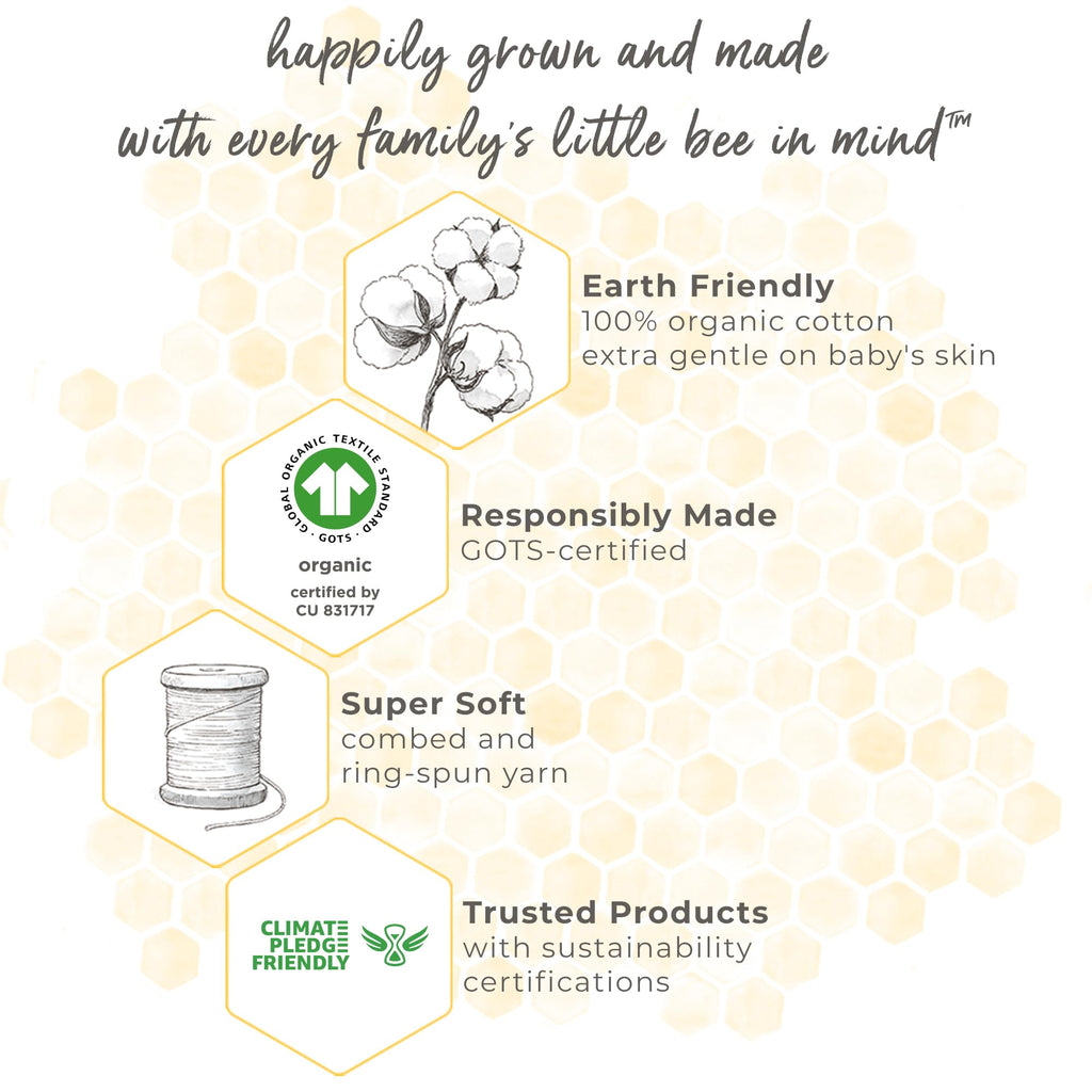 Burt's Bees Baby Infant Wearable Blanket, Organic Cotton Unisex Beekeeper - Light Weight 0.5 TOG or Medium Weight 1.5 TOG Jansha Store