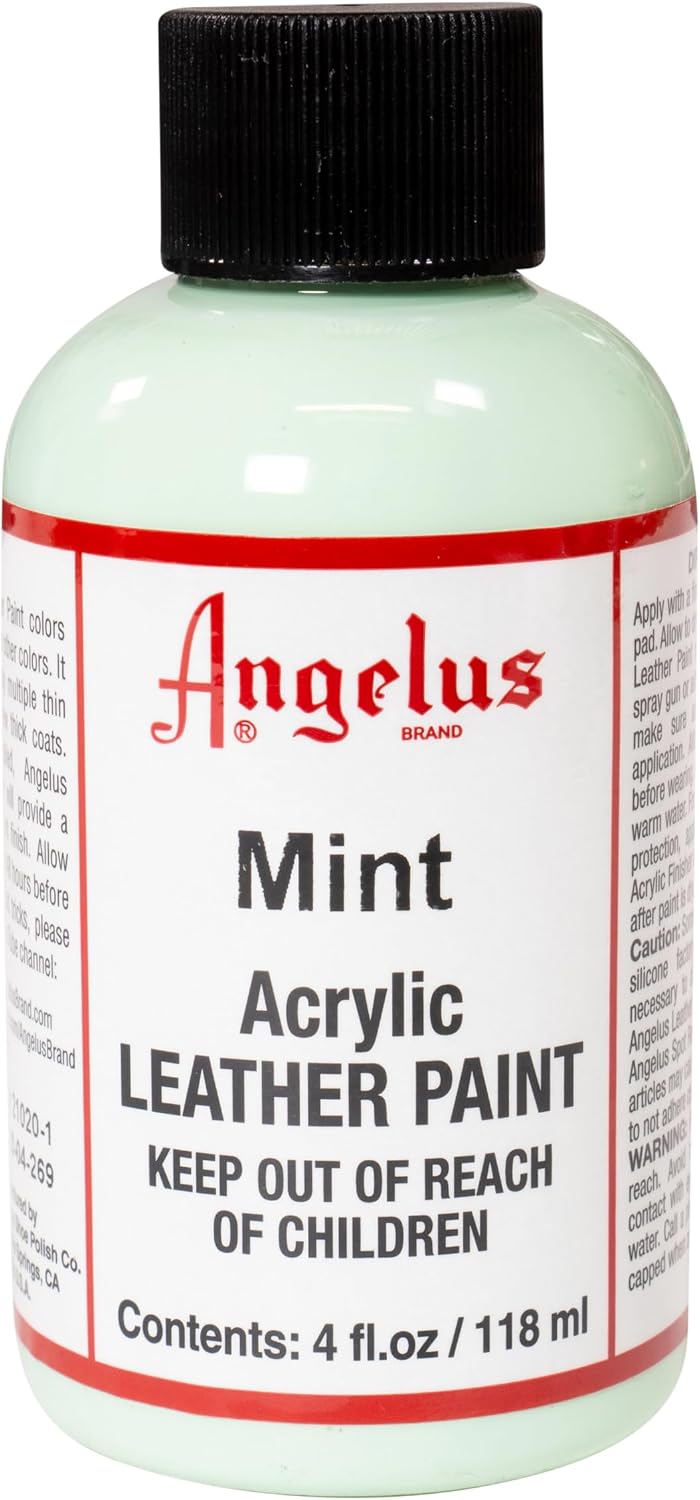 Angelus Acrylic Leather Paint Mint 4oz Jansha Store