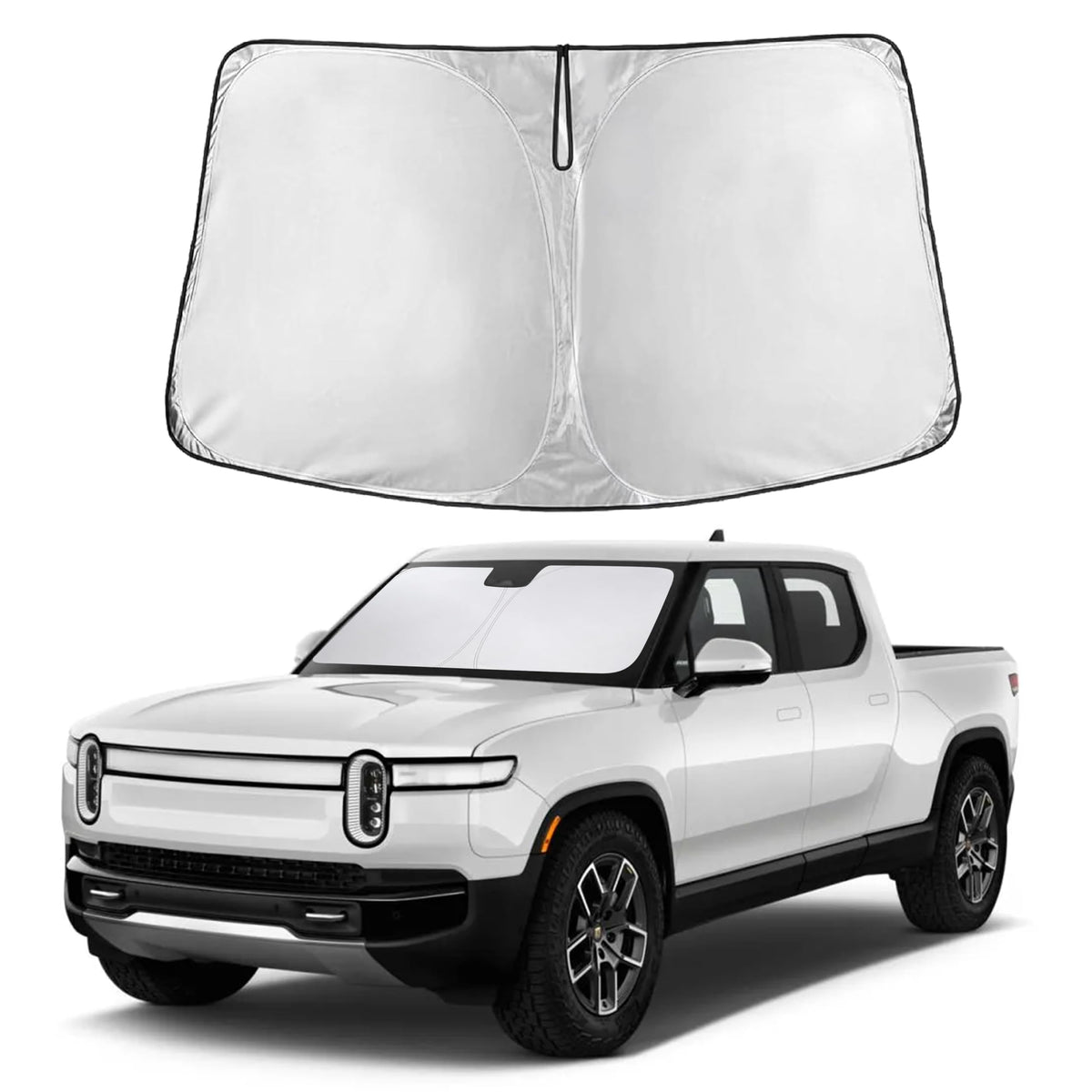 Autovir Windshield Sun Shade, Foldable Car Window Shades, 280T Visor Shade Jansha Store