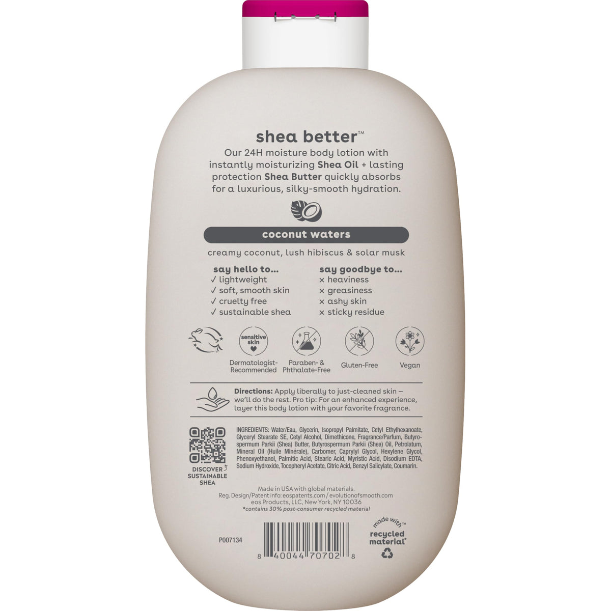 eos Shea Better Body Lotion- Vanilla Cashmere, 24-Hour Moisture, 16 fl oz Jansha Store