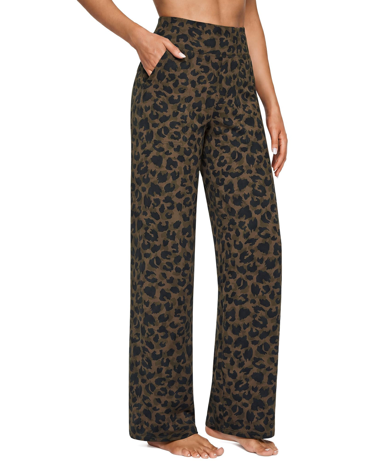 G4Free Yoga Pants for Women Wide Leg Pants with Pockets High Waisted Jansha Store