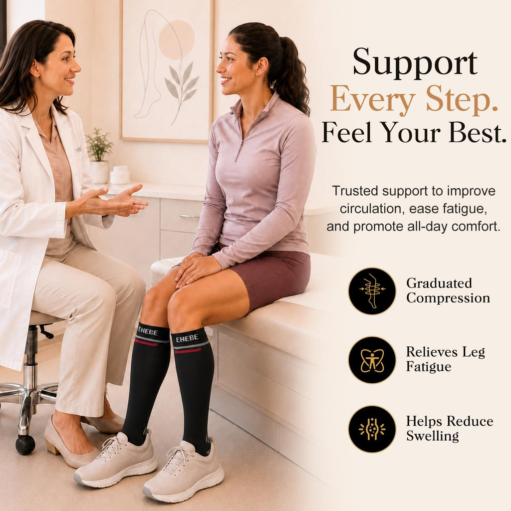 Laite Hebe 4 Pairs-Compression Socks for Women&Men Circulation-Best Support for Nurses,Running,Athletic Jansha Store