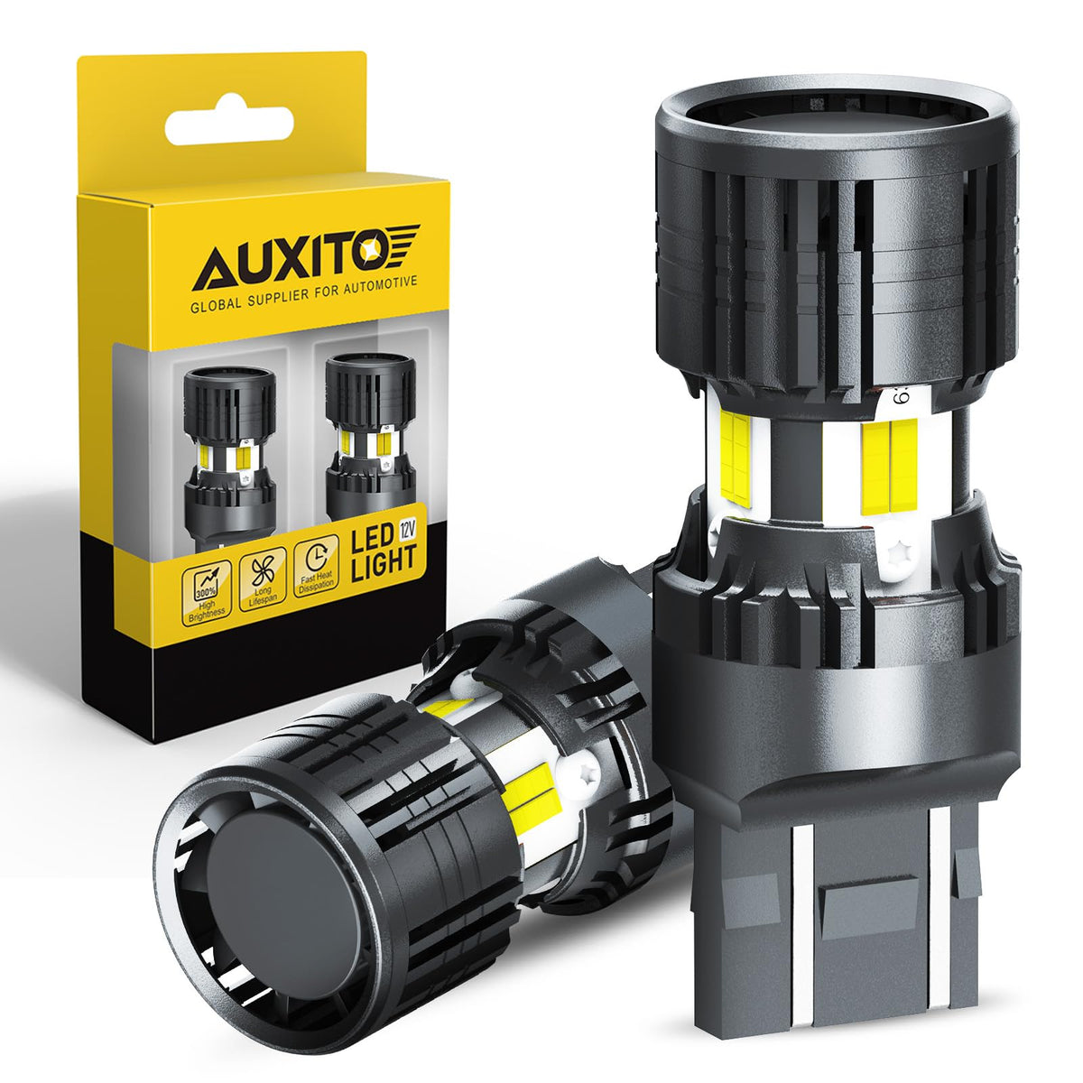 AUXITO 912 921 LED Bulb for Backup Light Reverse Lights High Power 2835 15-SMD Chipsets Error Free T15 906 922 W16W Bulbs, 6000K White, Automotive Light Bulbs (Upgraded, Pack of 2) Jansha Store