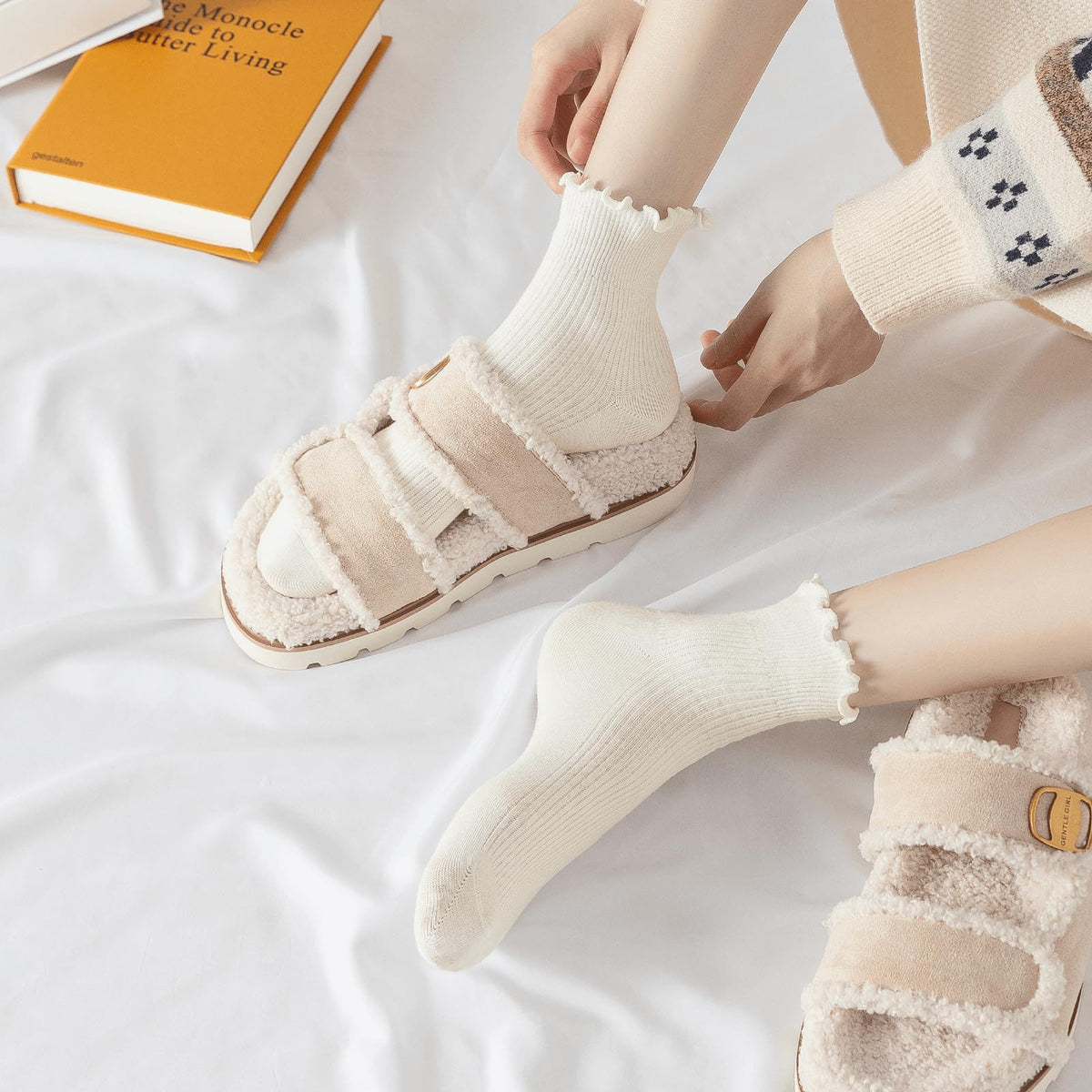 Hstyle 6 Pairs of Ruffle Socks Women, Cute Ruffle Ankle Socks Jansha Store