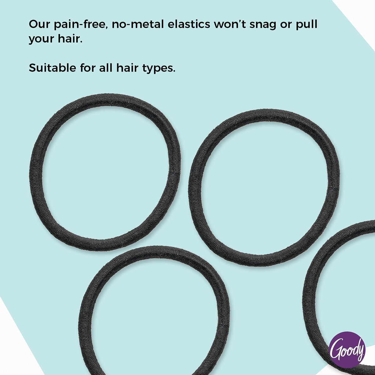 Goody Ouchless Elastic Hair Ties, 30 Ct, Brown, 4MM Rubber Bands, Pain-Free Jansha Store