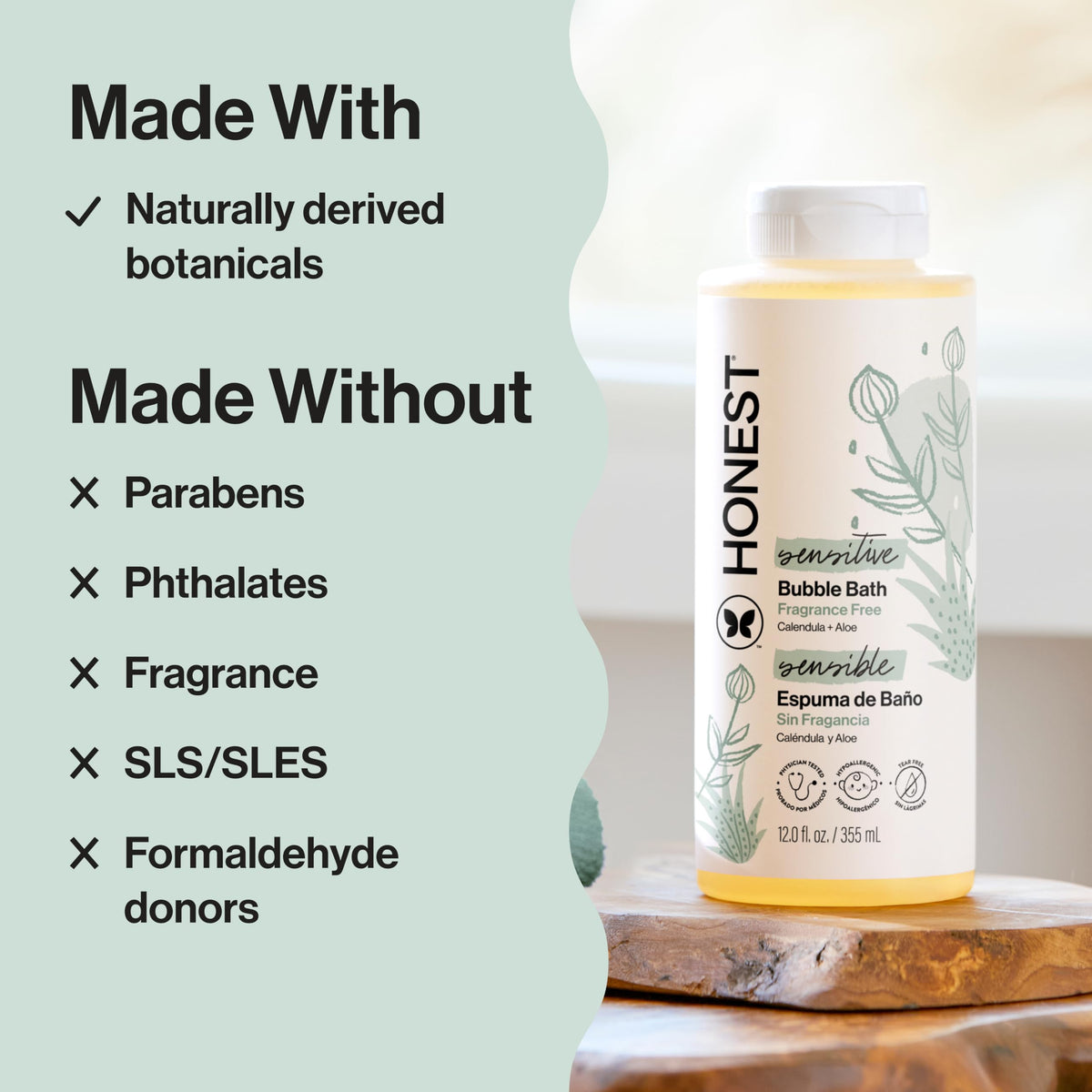The Honest Company Bubble Bath, Hypoallergenic, Lavender Calm, 12 fl oz Jansha Store