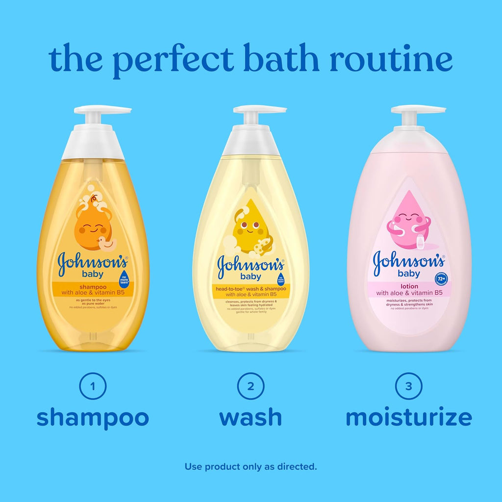Johnson's Baby Head-to-Toe Wash & Shampoo, Tear Free, 27.1 fl. oz Jansha Store