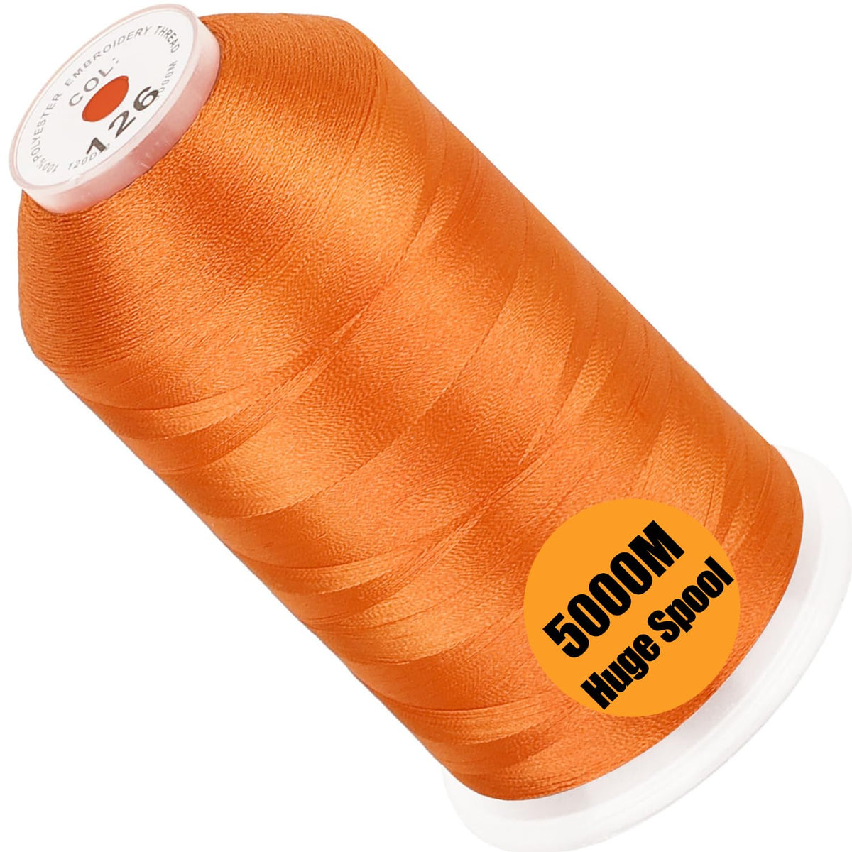 New brothread 5000M Huge Spool Embroidery Machine Thread - White Jansha Store