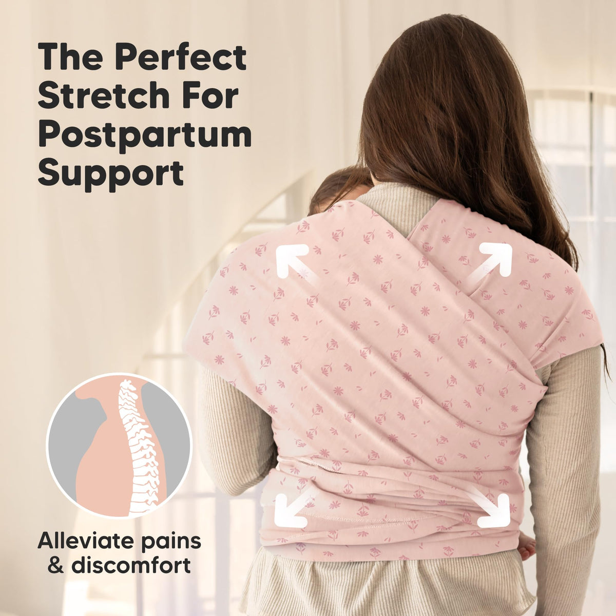 KeaBabies Baby Wrap Carrier, All in 1 Original Baby Carrier, Trendy Black Jansha Store
