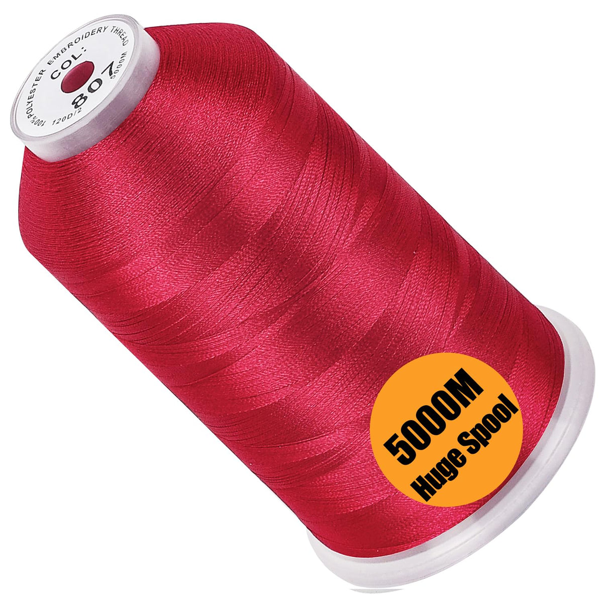 New brothread 5000M Huge Spool Embroidery Machine Thread - White Jansha Store
