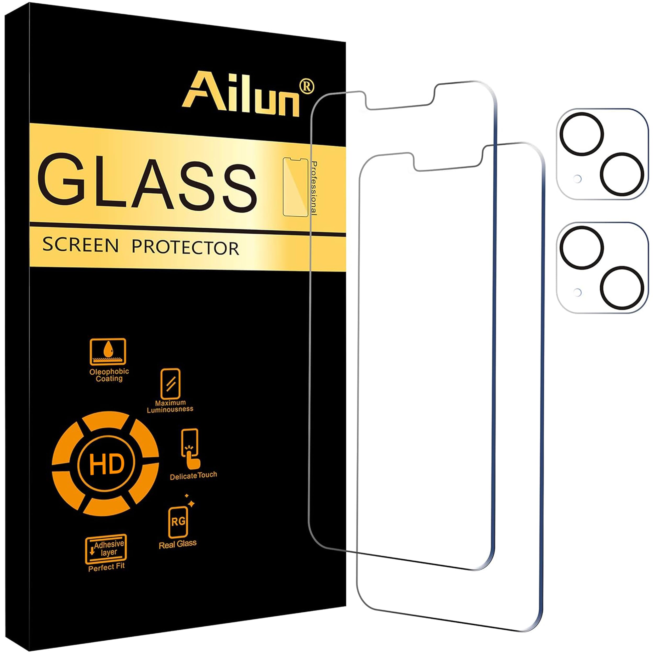Ailun Screen Protector + Camera Lens Protector for iPhone 16 Pro, 3+3 Pack Jansha Store